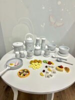 Набор детской игровой посуды макси серый, полный комплект